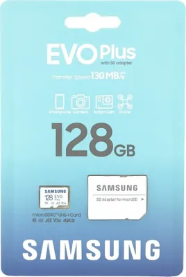 Produktbild von Samsung microSDXC EVO Plus 128GB mit Adapter MB-MC128KA/EU