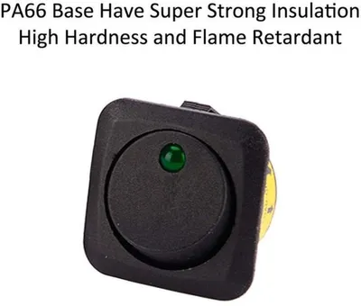 LED-Schalter - Mehrere Farben - 12V 25A - EIN/AUS-Schalter - Für Auto und Boot - 3-Pin