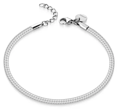Zdjęcie produktu dla Bransoletka Zeeme ze stali nierdzewnej, 18+2 cm, biała, 344060530-18