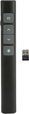 Zdjęcie produktu dla Pilot do prezentacji, układ 2.4G RF, silikonowe przyciski ABS, przenośny bezprzewodowy pilot do prezentacji typu plug-and-play do biura