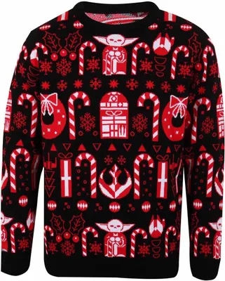 Produktbild von Star Wars: The Mandalorian - "Candy Cane" Pullover für Herren/Damen Uni HE1958 (M) (Bunt)
