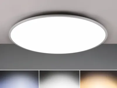 Produktbild von TRIO-Leuchten Deckenleuchte YUMA DH 100x5 cm grau Deckenlampe