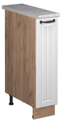Image de Meuble de cuisine Vicco Fame-Line Blanc campagne/Chêne de force doré 20cm, PT Marbre, Model 62140