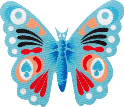 Produktbild von Schmetterling - Aufnäher, Bügelbild, Aufbügler, Applikationen, Patches, Flicken, Zum Aufbügeln, Größe: 10,5 x 9 cm
