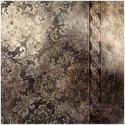 Produktbild von Wallario Memoboard Magnettafel aus Glas, Größe 50 x 50 cm, Motiv Schnörkelmuster in dunkelbraun