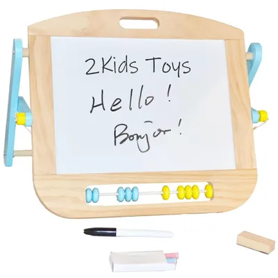 Imagen del producto de 2Kids Toys: Pizarra magnética de doble cara para escritorio
