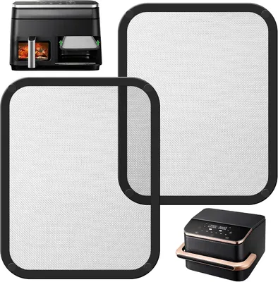 Produktbild von 2 Stück magnetischer Edelstahl Spritzschutz für Cosori Airfryer 8,5L und 10L