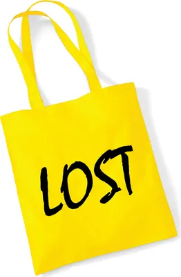 Produktbild von Huuraa Jutebeutel Lost Jugendwort 10 Liter Yellow Baumwolle Tasche Geschenkidee