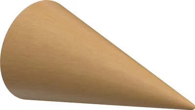 Produktbild von Interdeco Endstücke / Zierabschlüsse für Gardinenstangen mit 20 mm Ø Buche, Typ Siveo (Kegel), Pack. 2 Stück