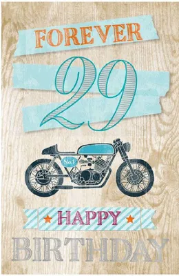 Produktbild von ARTEBENE Geburtstagskarte "Motorrad Forever", schwarz, universelle Größe