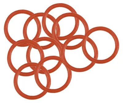 Silikon-O-Ringe 10 Stück 9,5x7,5x1 mm rot