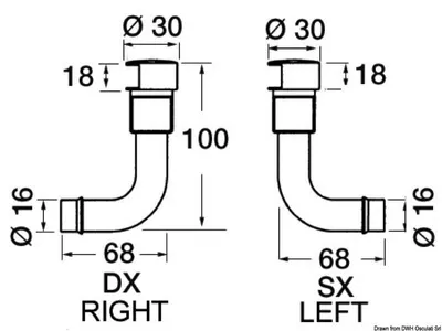 Image de Aérateur de réservoir 90° gauche laiton chromé 16 mm , 1 pièce