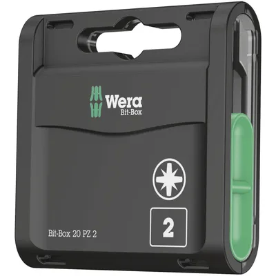 Produktbild von Bitgroßpackung 1/4 Zoll PZD 2 L.25mm Form C 6,3 20 Bits/Ku.-Box WERA