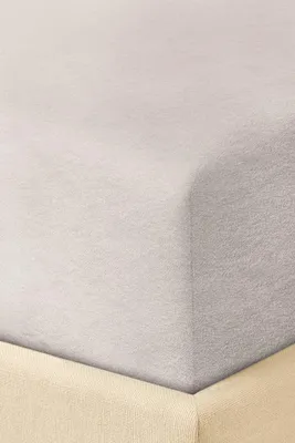 Produktbild von Frottee-Spannbettlaken 80x160 cm, Steghöhe 15 cm, Hellgrau