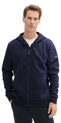 Produktbild von Tom Tailor Herren Hoodie Sweatjacke mit Kängurutasche, 10668 - Sky Captain Blue,