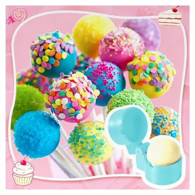 Produktbild von Cake Pop Backform – 5-teiliges 3D-Set mit Antihaft-Design für kreative Backwerkzeuge zur Dekoration von Kuchen und Desserts