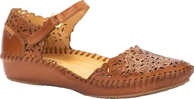 Produktbild von Pikolinos Damen Sandalen geschlossene Ferse Keilabsatz Cutouts P. Vallarta 655-0906, Größe:39 EU, Farbe:Braun