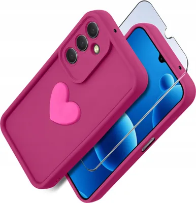 Obrázok produktu pre Puzdro pre Samsung A26 5G silikónové matné srdce + ochranné sklo 9H