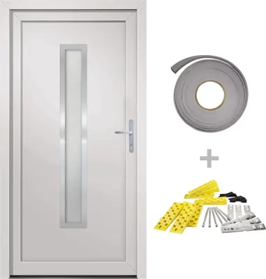 Produktbild von vidaXL Haustür Weiß 98x190 cm PVC