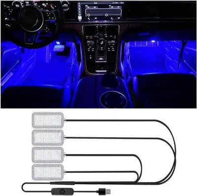 Immagine prodotto di Strisce LED per interni, blu, porta USB, luce LED, illuminazione interna, parasole
