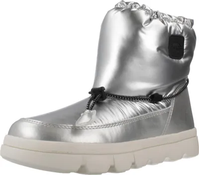 A single silver boot shown against a white background.