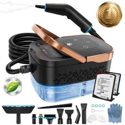 Dampfreiniger 2500W 4Bar 6 Stufen 1250ml Handgerät Schwarz