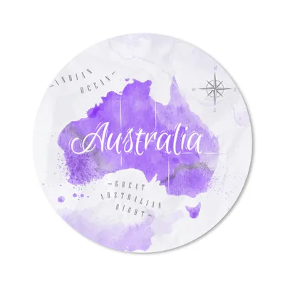 Produktbild von MuchoWow® Mauspad Mousepad Karte - Australien - Aquarell 40x40 cm - Mousepads - Maus Mat - Pad - Mausunterlage - Schreibtisch Accessoires