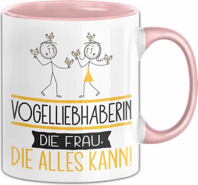 Produktbild von Vogelliebhaberin Geschenk Tasse Becher Die Frau Die Allen Kann Geschenkidee für eine Vogelliebhaberin Lustig (Rosa)