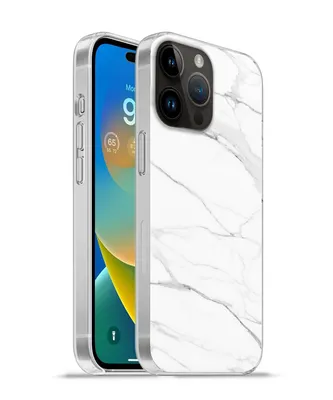 Produktbild von MuchoWow® Handyhülle Schutzhülle Hülle für Apple iPhone 14 Pro Max Marmor - Weiß - Linie - Muster - Luxus - Marmoroptik Silikon Softcase Handy Hülle - Hardcover