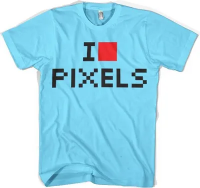 Produktbild von I Love Pixels T-Shirt - X-Large - Skyblue
