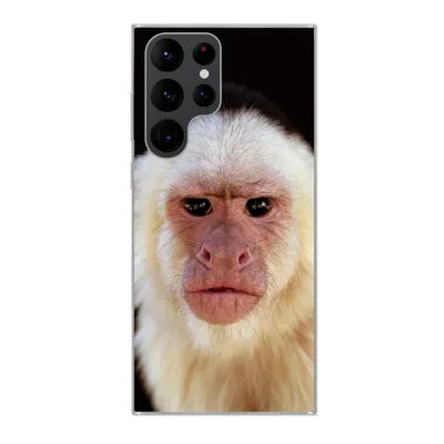 Produktbild von MuchoWow® Handyhülle Schutzhülle Hülle für Samsung Galaxy S22 Ultra Affe - Fell - Schwarz Silikon Softcase Handy Hülle - Abbildung