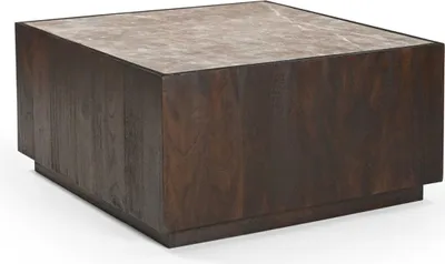 Produktbild von Couchtisch Moos Marmor Grau / Mangoholz Braun