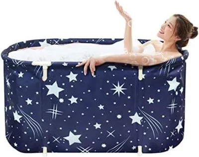 Productafbeelding van Kleine, losstaande set met binnenzwembad - Losstaand minizwembad - Kunststofbad - 113 x 68 x 57 cm - Blauw