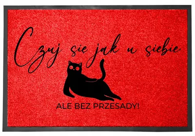 Produktbild von TabPrint Eingang-Fußmatte 40x60 Rot mit Spruch