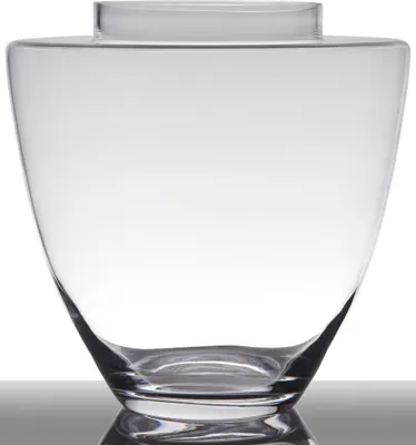 Produktbild von INNA-Glas Bodenvase Glas Lacey, Trichter - rund, klar, 35cm, Ø 35cm - Große Vase - Deko Vase