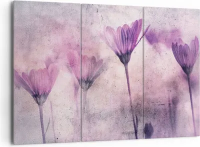 Produktbild von Bild auf Leinwand - Leinwandbild - 3 Teile - Blumen Rosa Vintage - 165x110cm - Wand Bild - Wanddeko - Wandbilder - Leinwanddruck - Bilder - Wanddekoration - Leinwand bilder - Wandbild - CE165x110-4432