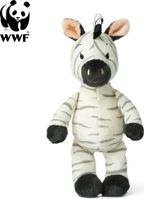 Immagine prodotto di WWF Cub Club - Ziko la zebra (bianco, 22 cm) con campanellino peluche per i più piccoli