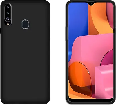 Produktbild von cofi1453® Silikon Hülle Basic kompatibel mit SAMSUNG GALAXY A20S ( A207F )  Case TPU Soft Handy Cover Schutz Schwarz