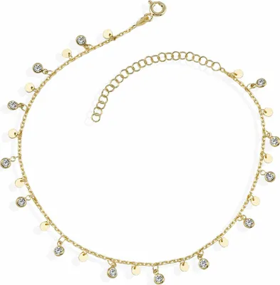 Produktbild von Dkeniz Armband 925/- Sterling Silber 18+3cm gelb Zirkonia weiß 145260020