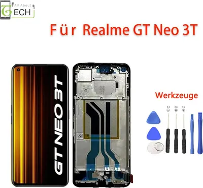 Produktbild von Original Oppo Realme GT Neo 3T LCD Display Bildschirm mit Rahmen + Werkzeuge