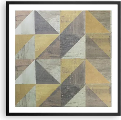 Produktbild von Gerahmtes Poster - Schwarzer Rahmen - Abstraktion Geometrisch Dreiecke - 60x60 cm - Wand Bild - Wanddeko - Wandbilder - Kunstposter - Wandposter - Bilderrahmen - Bilder - Kunstdruck - P2BAC60x60-4884