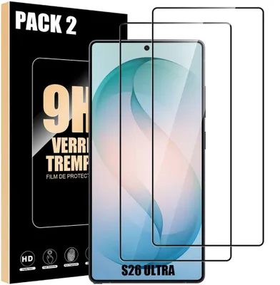 Image de 2 Verre Trempé pour Samsung Galaxy S26 Ultra, Anti-Rayures 9H Résistant Transparent