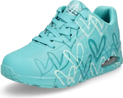 Produktbild von Skechers JGoldcrown Damen Sneaker UNO Spread The Love türkis