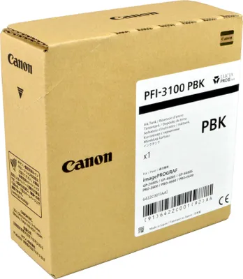 Produktbild von Canon PFI-3100PBK, Foto schwarz, 160 ml, 1 Stück(e), Einzelpackung