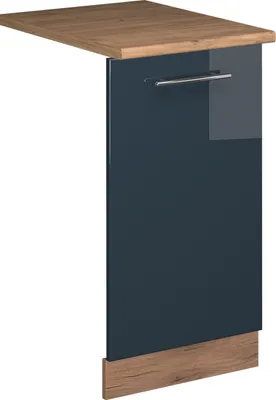 Produktbild von Geschirrspülblende Vicco Fame-Line Dunkelblau Hochglanz 45 cm , AP Eiche, Model 54800