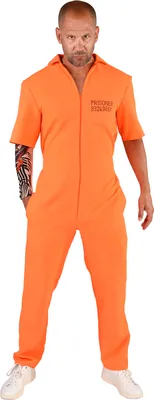 Produktbild von M219257-M-L orange Herren Prisoner-Gauner Kostüm Overall Gr.M-L=52-56
