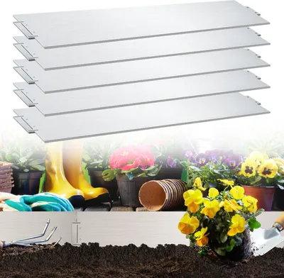 Produktbild von Jayseuw Rasenkante Metall Beeteinfassung Beetumrandung Mähkante Palisade Beetrand 100x18cm 35m