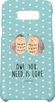 Produktbild von Mr. & Mrs. Panda Samsung Galaxy S8 plus Handyhülle  Eulen Liebe - Türkis Pastell - Geschenk, Liebesspruch, Eule, glücklich, Handycover, Cover, Hülle, Wortspiel, Handy