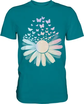 Produktbild von Gänseblume Frauen Schmetterling T-Shirt – Diva Blue / L