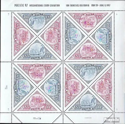 Produktbild von Briefmarken USA 1997 Mi 2810-2811 Kleinbogen (kompl.Ausg.) postfrisch Briefmarkenausstellung